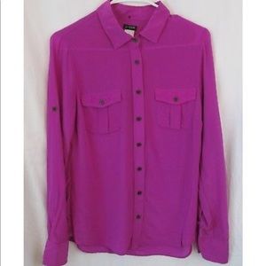 J Crew Camp Blouse 100% Silk M